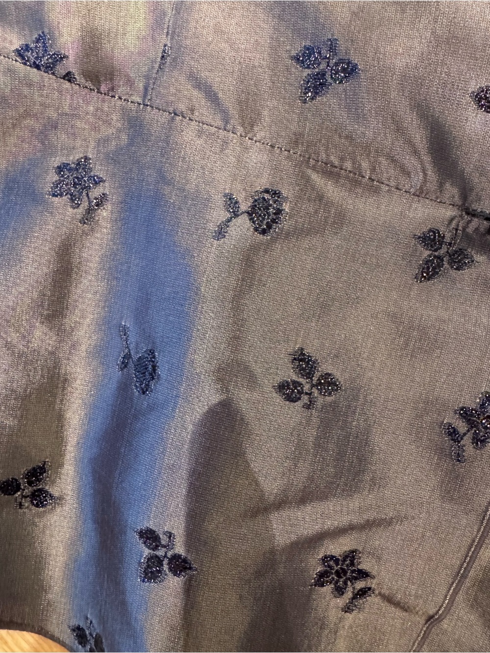 Vintage Armani  Collezioni Bronze Metallic Floral Jacquard Ruffle Peplum Blouse - Picture 10 of 14